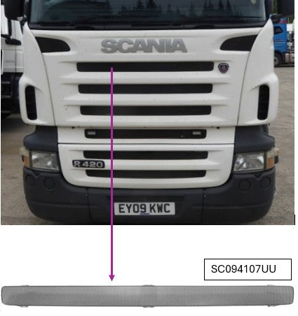 GRILLE UPPER - UPPER MESH INSERT FOR SCANIA R CAB 2006 - 2010.