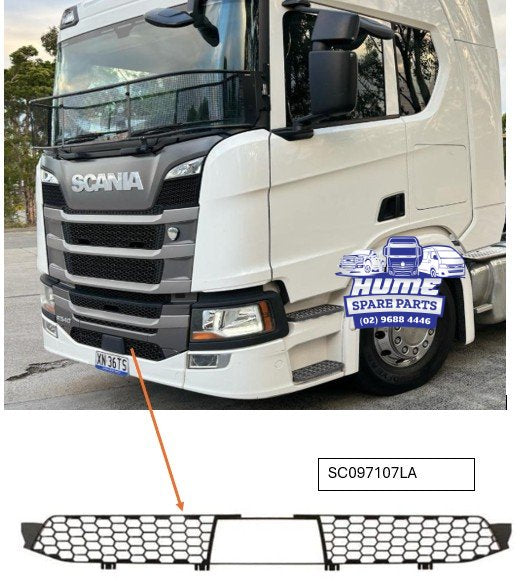 LOWER GRILLE - LOWER MASH WITH RADAR HOLE FOR SCANIA 2017 - ON. Secondary image