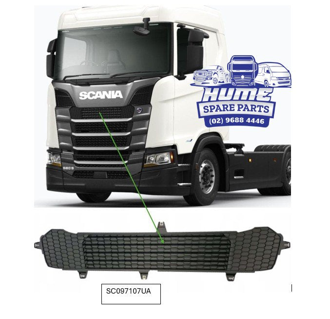 GRILLE UPPER , FOR UPPER GRILLE FOR SCANIA S CAB 2017 - ON. Secondary image