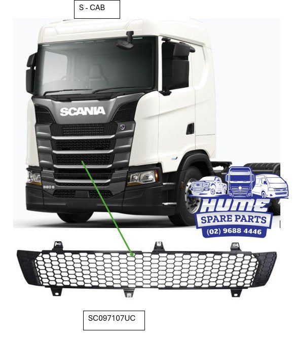 UPPER GRILLE - LOWER FOR SCANIA S CAB 2017 - ON. Secondary image