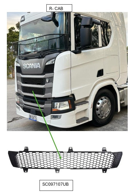 UPPER GRILLE - LOWER FOR SCANIA R CAB 2017 - ON. Secondary image