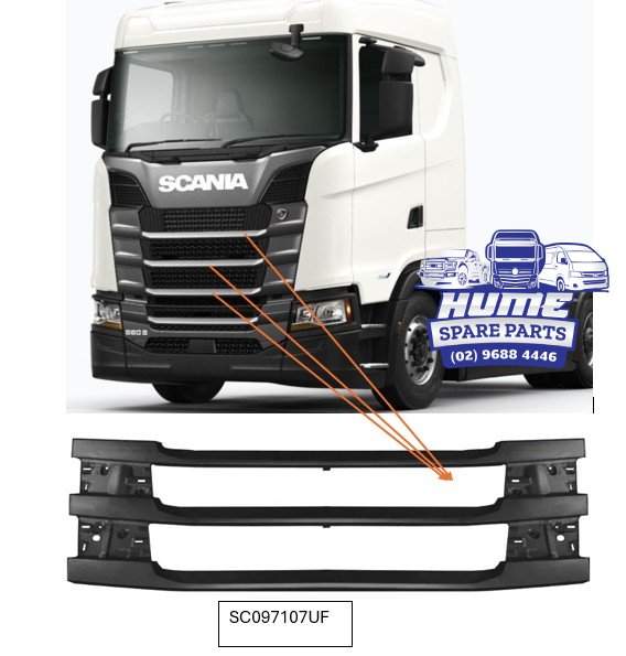 UPPER GRILLE - OUTER FRAME FOR SCANIA R/S CAB 2017 - ON. Secondary image
