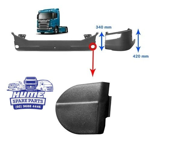FRONT BUMPER CENTRE HOLE COVER LHS FOR SCANIA 2017 - ON. Secondary image