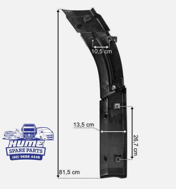 MUDGUARD EXTENSION RHS REAR, FOR SCANIA 2017 - ON. Secondary image