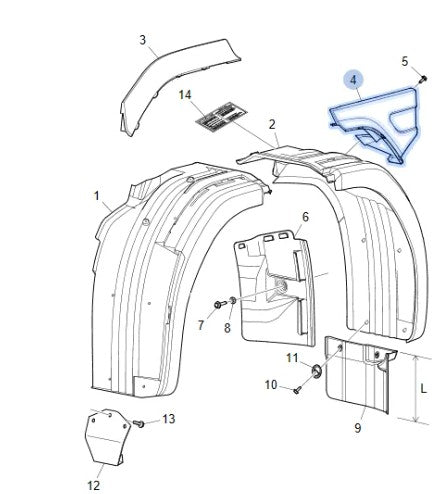 GUARD EXTENSION RHS FRONT FOR SCANIA G/R CAB 1997 - 2011. Secondary image