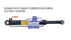 CAB TILT CYLINDER RAM FOR SCANIA  HIGH CAB 1997 - 2017.