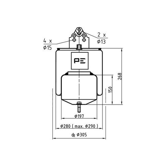 AIR SPRING / BAG  REAR SUSPENSION FOR VOLVO FH/FM 1994 - 2020.